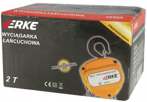WYCIĄGARKA WCIĄGARKA ŁAŃCUCHOWA 2T 3M VERKE - obrazek 14