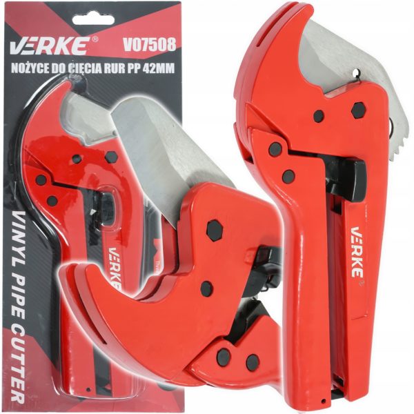 NOŻYCE OBCINAK DO CIĘCIA RUR PVC PP 42mm VERKE