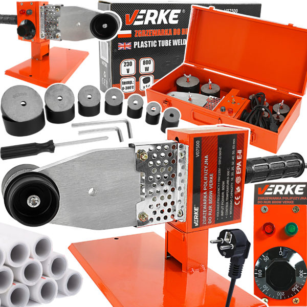 ZGRZEWARKA DO RUR PP PCV 800W KAMIENIE 20-63mm VERKE