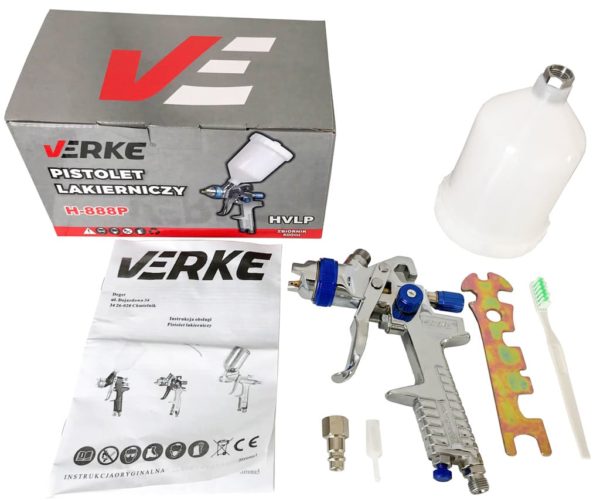 PISTOLET LAKIERNICZY HVLP H-888P 1,3 mm 600 ml VERKE - obrazek 12