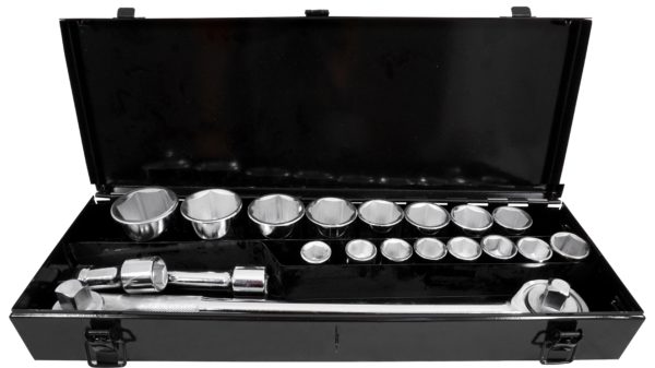 KLUCZE NASADOWE 3/4" 19-50mm 21 EL. WALIZKA VERKE - obrazek 4