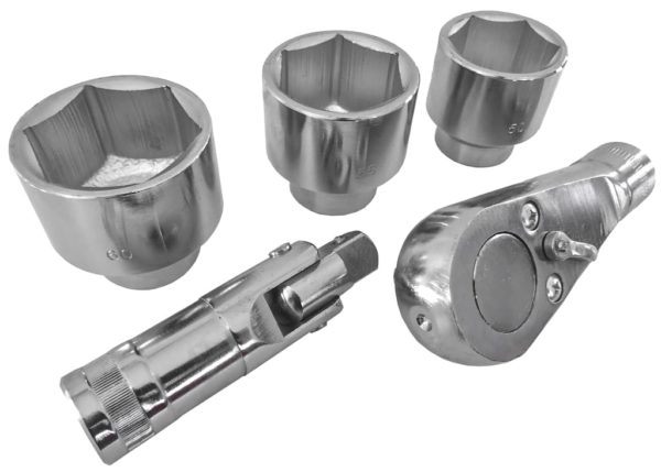 KLUCZE NASADOWE ZESTAW 21-65 3/4"-1" WALIZKA VERKE - obrazek 4