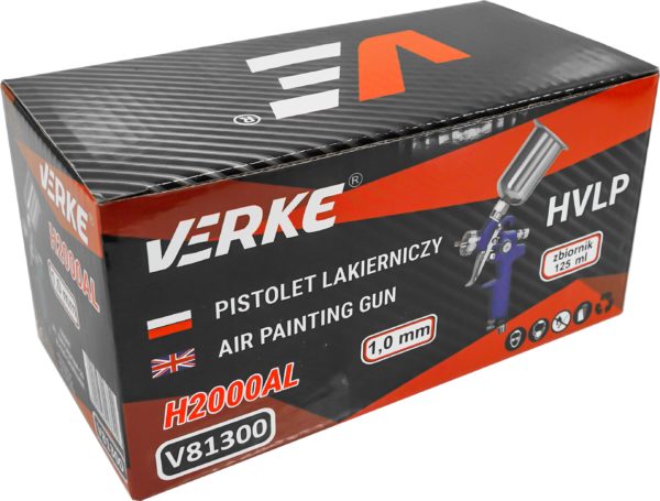 PISTOLET LAKIERNICZY HVLP 2000AL 1,0 mm 125 ml VERKE - obrazek 11