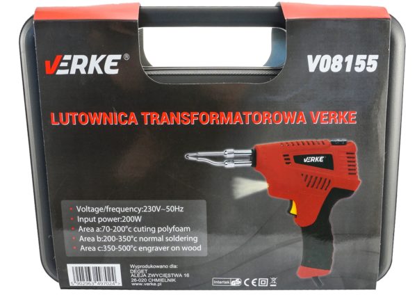 LUTOWNICA TRANSFORMATOROWA 200 W Z REGULACJĄ WALIZKA VERKE - obrazek 11