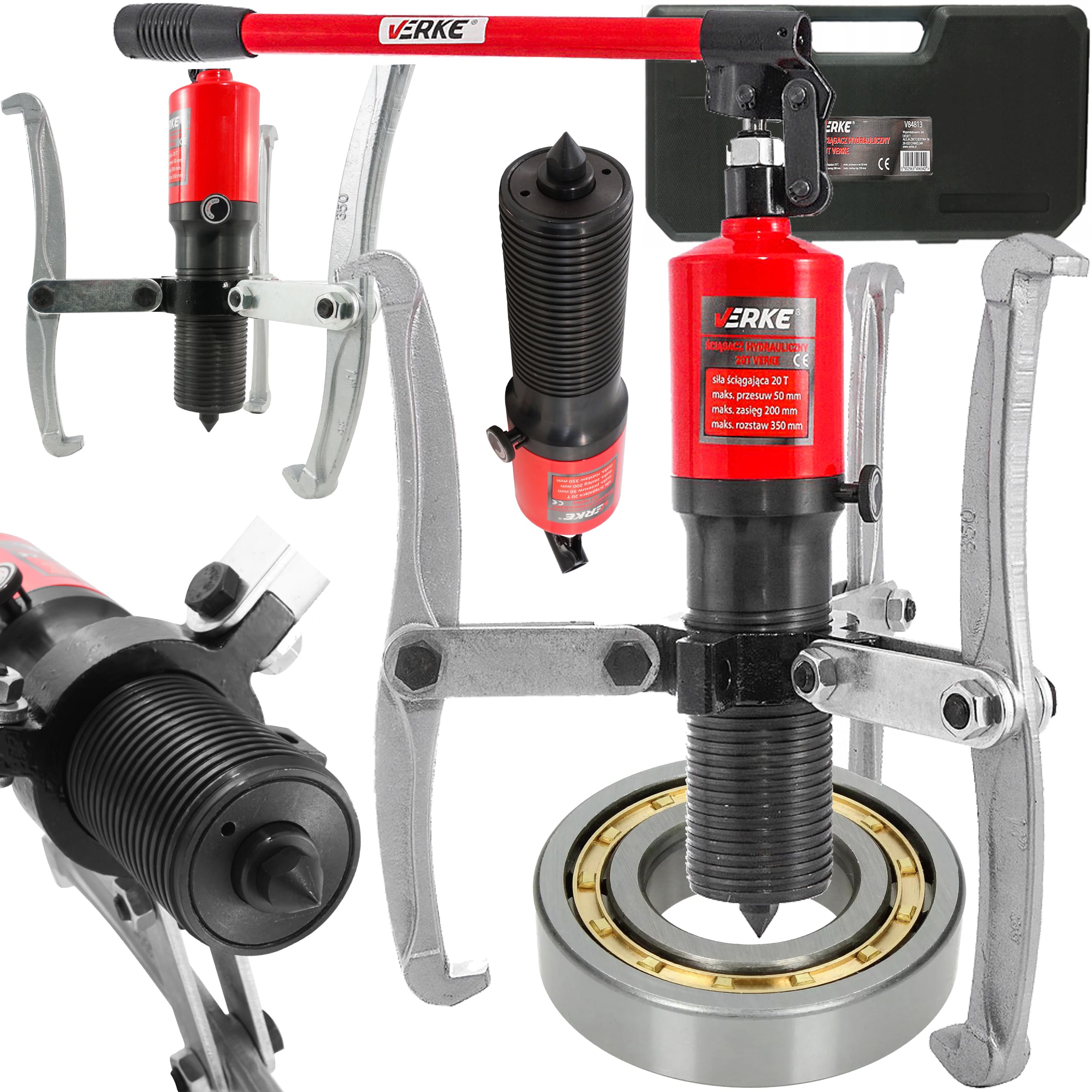 ŚCIĄGACZ HYDRAULICZNY DO ŁOŻYSK PIAST KÓŁ 20T VERKE