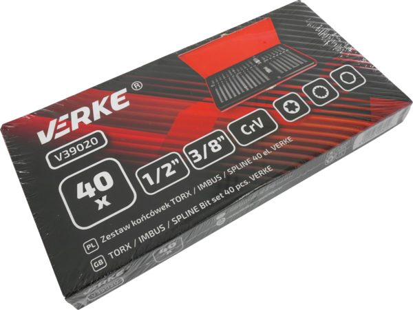 KLUCZE WPUSTOWE IMBUS TORX SPLINE CR-V ZESTAW 40 VERKE - obrazek 16