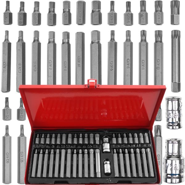 KLUCZE WPUSTOWE IMBUS TORX SPLINE CR-V ZESTAW 40 VERKE