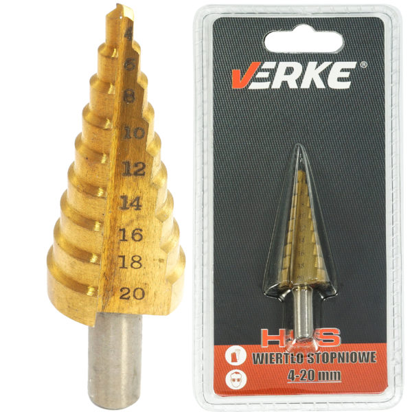 WIERTŁO STOPNIOWE 4-20 MM HSS VERKE - obrazek 3