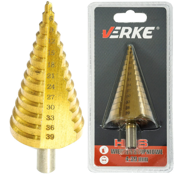 WIERTŁO STOPNIOWE 4-39 MM HSS VERKE - obrazek 3