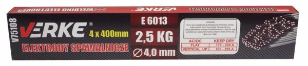 ELEKTRODY SPAWALNICZE 4 mm 2,5 kg RUTYLOWE VERKE - obrazek 6