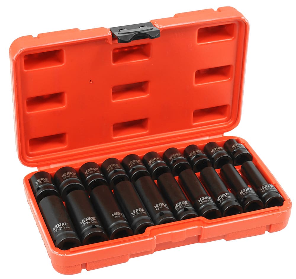 NASADKI UDAROWE DŁUGIE I KRÓTKIE 1/2" 20 SZT 10-19mm VERKE - obrazek 4