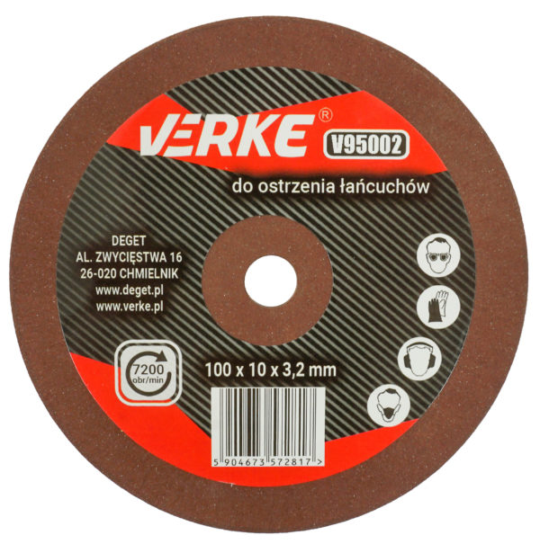 TARCZA OSTRZAŁKI DO ŁAŃCUCHÓW 100x10x3,2 mm VERKE - obrazek 3
