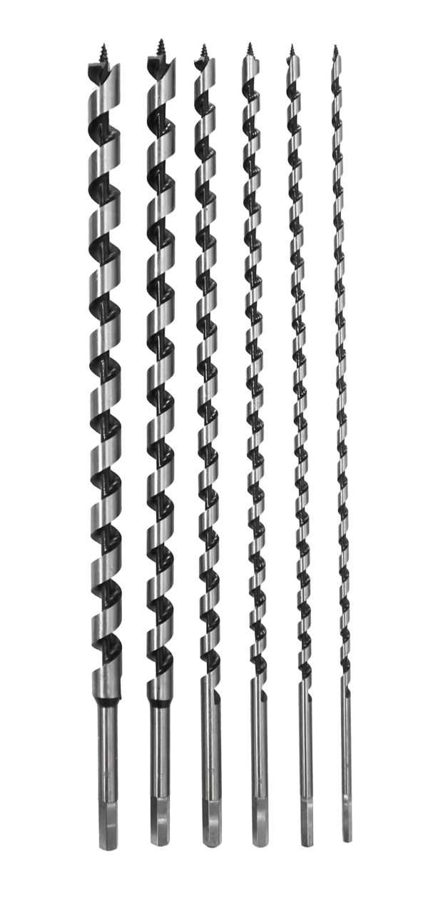 ZESTAW WIERTEŁ KRĘTYCH DO DREWNA L-460 mm, 6 SZT VERKE - obrazek 3