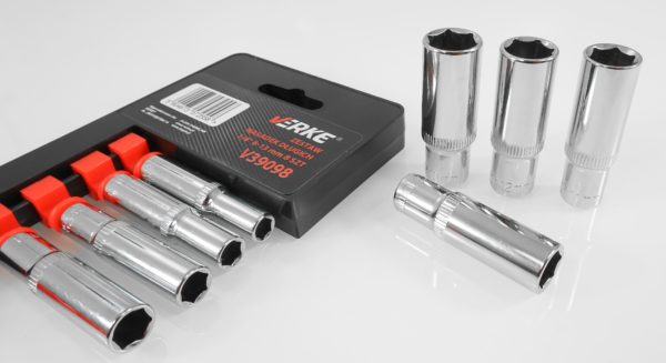 ZESTAW NASADEK DŁUGICH 1/4" 6-13 mm 8 SZT VERKE - obrazek 9
