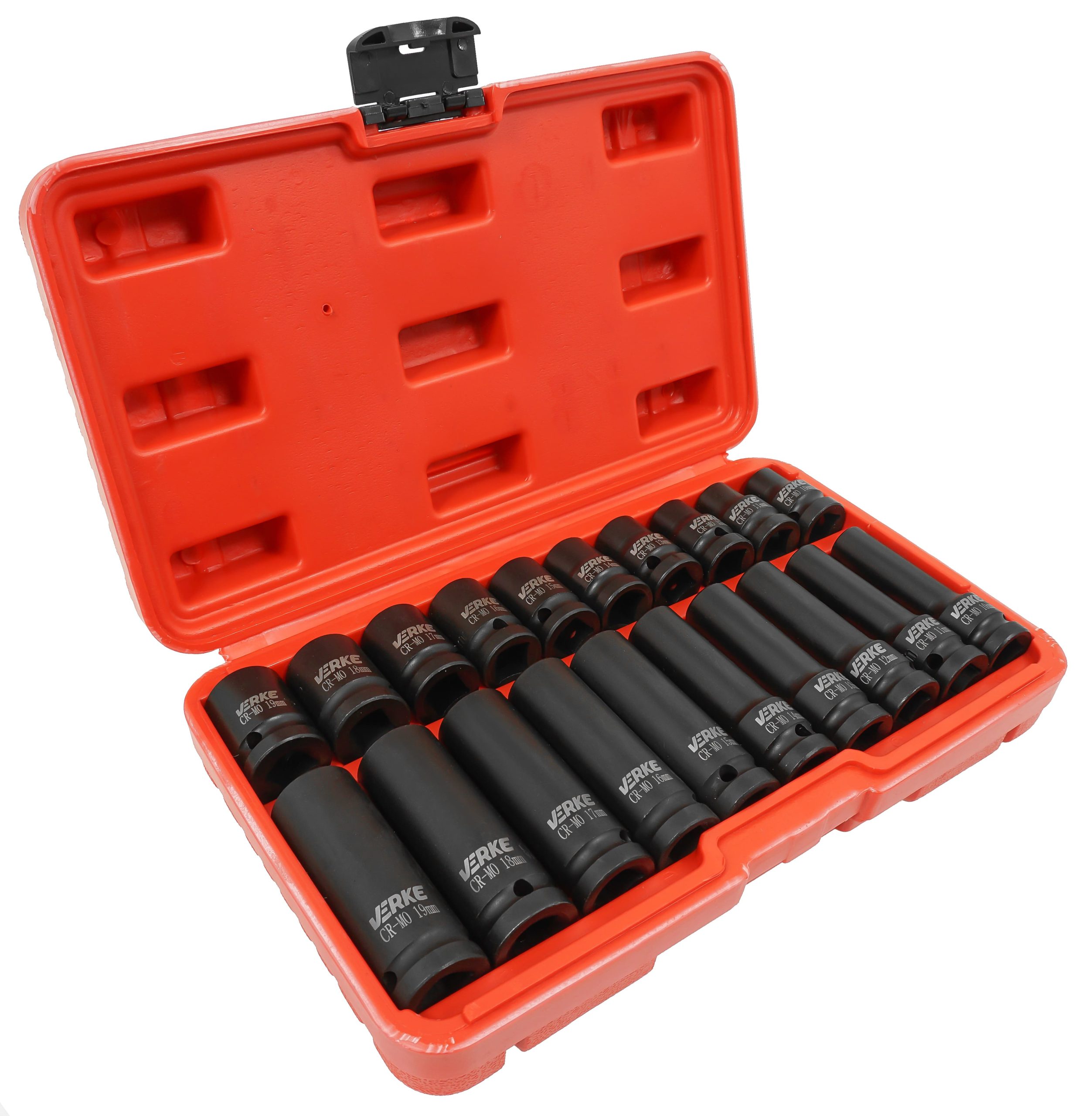 NASADKI UDAROWE DŁUGIE I KRÓTKIE 1/2" 20 SZT 10-19mm VERKE - obrazek 5