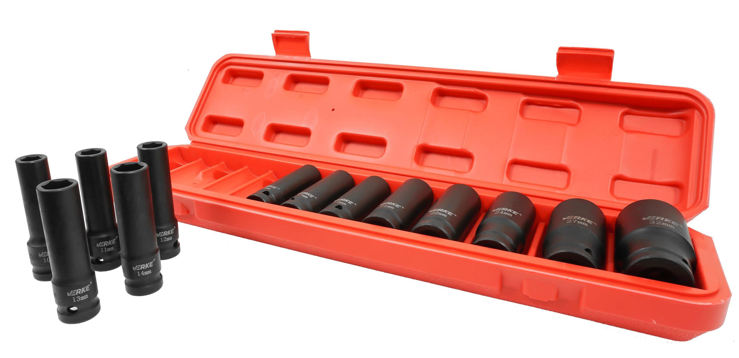 NASADKI UDAROWE DŁUGIE 1/2" 13 SZT 10-32mm VERKE - obrazek 10
