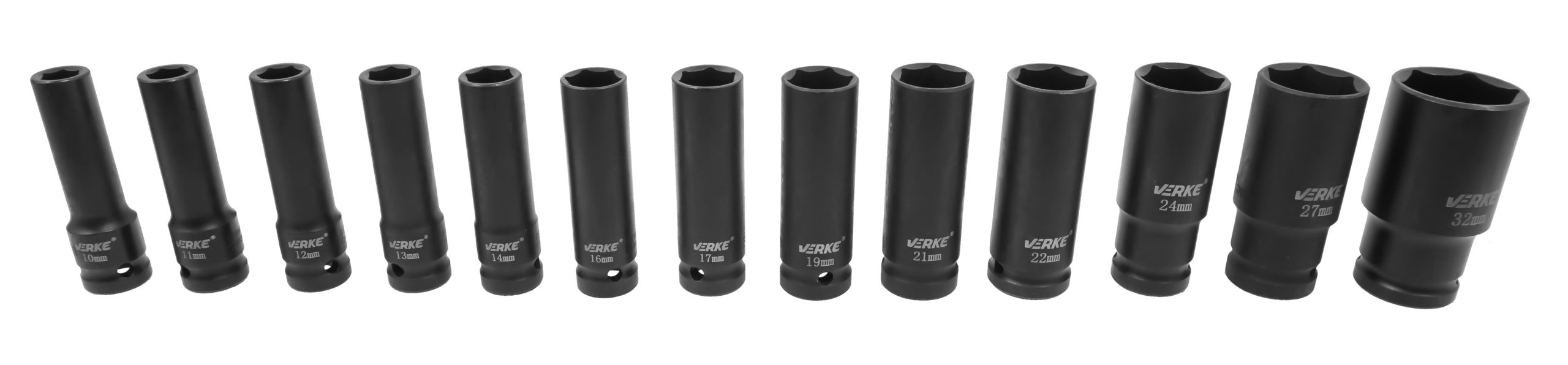 NASADKI UDAROWE DŁUGIE 1/2" 13 SZT 10-32mm VERKE - obrazek 12