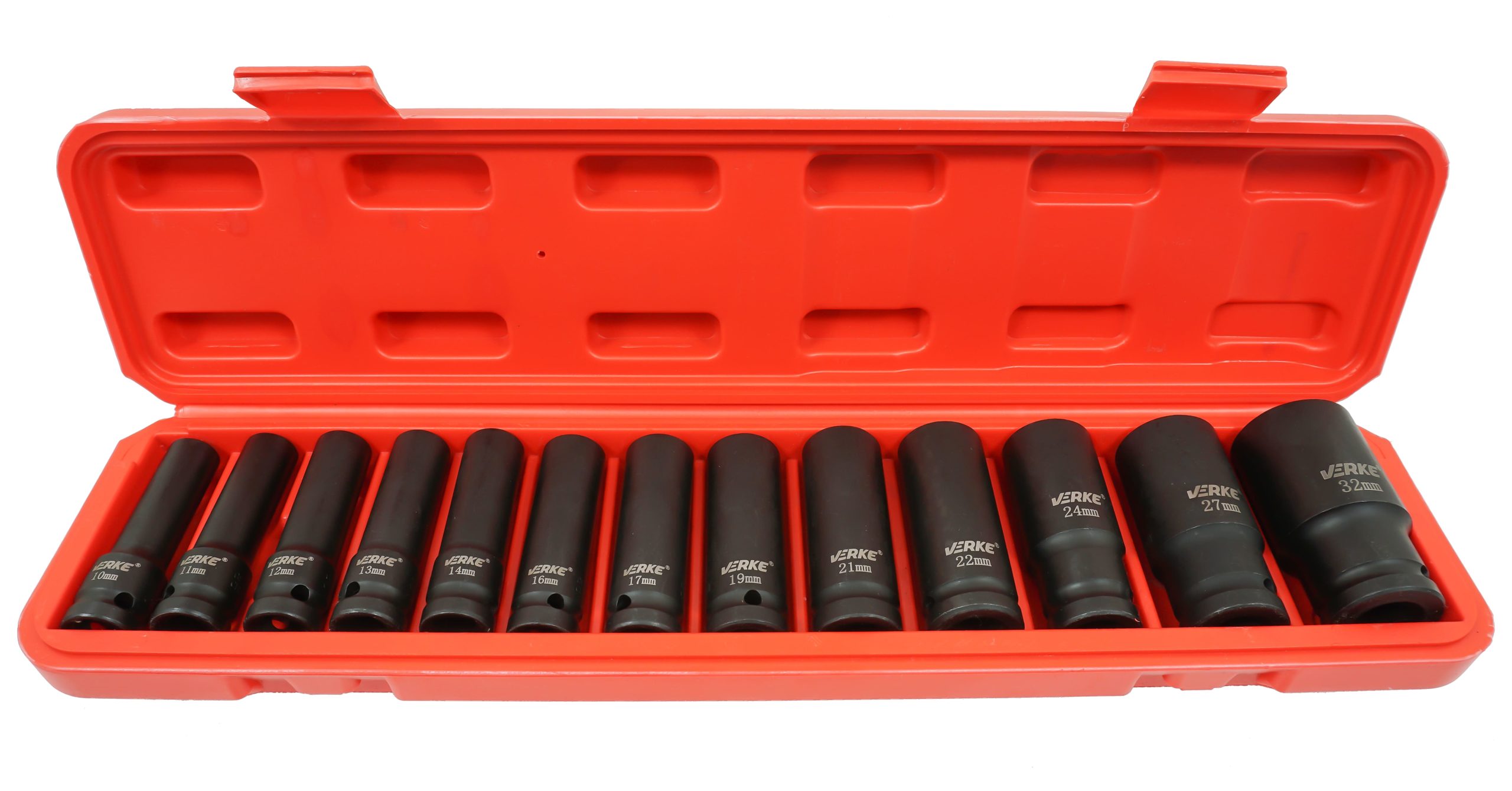 NASADKI UDAROWE DŁUGIE 1/2" 13 SZT 10-32mm VERKE - obrazek 6