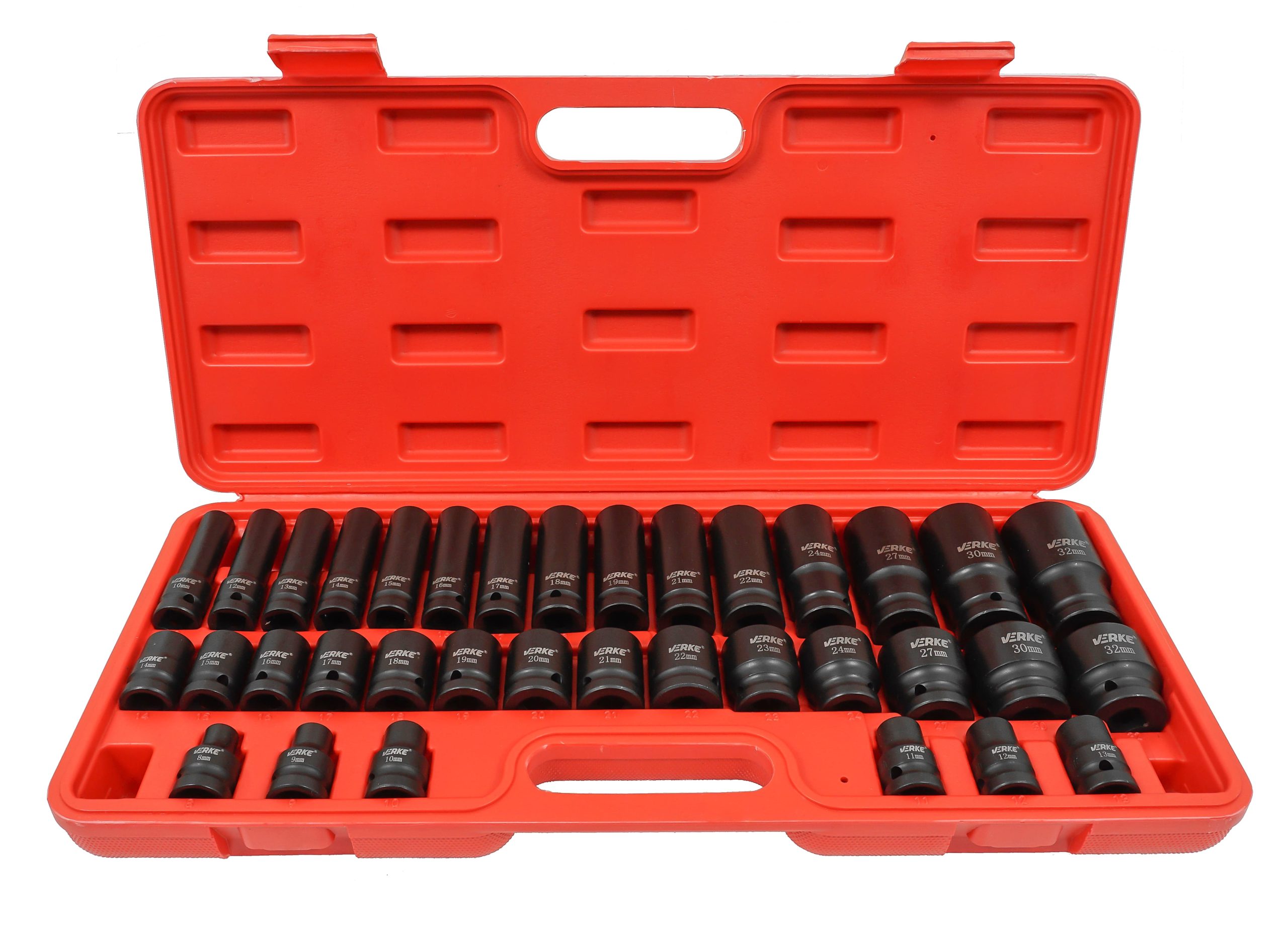 NASADKI UDAROWE DŁUGIE I KRÓTKIE 1/2" 35 SZT 8-32mm VERKE - obrazek 3