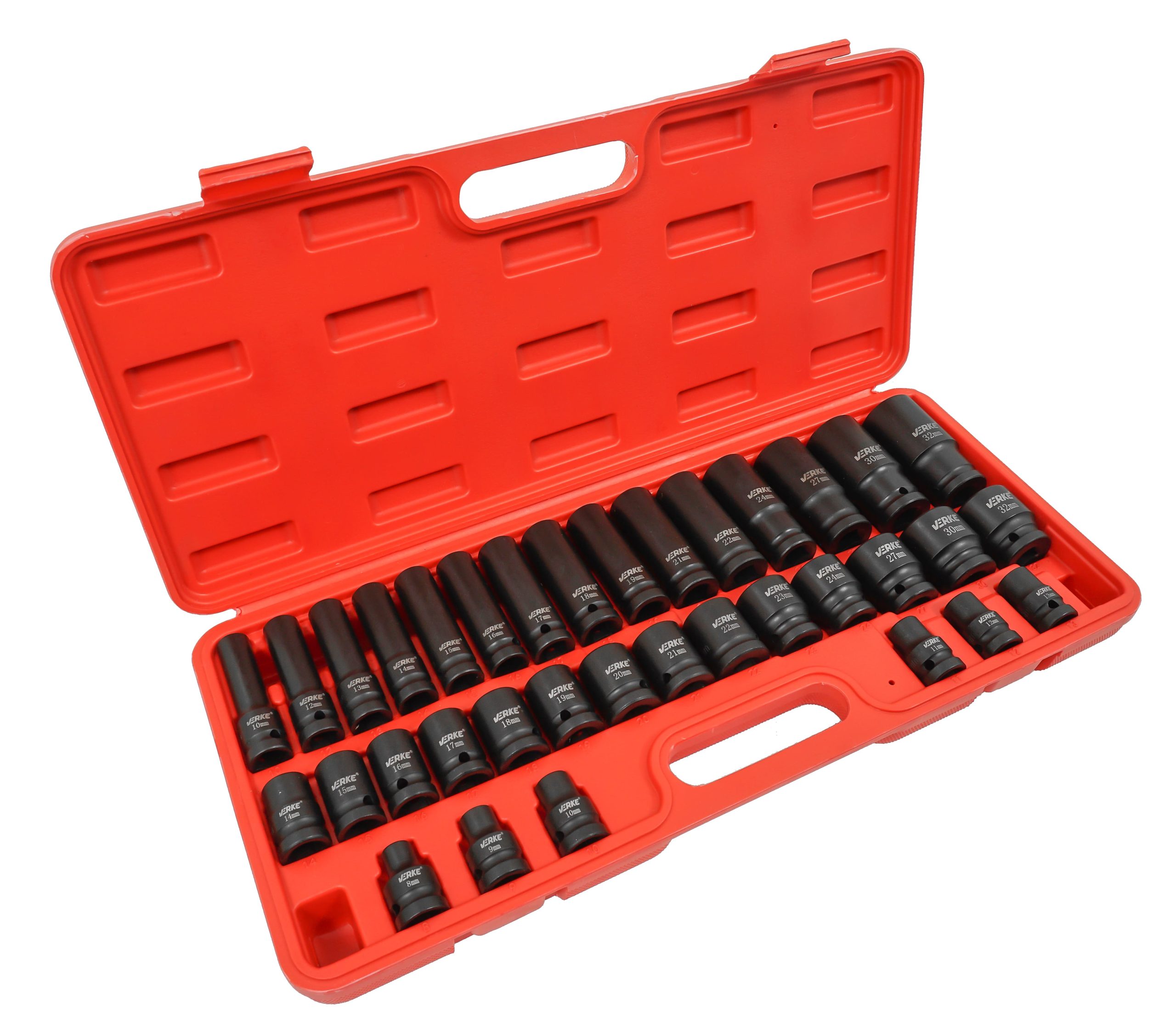 NASADKI UDAROWE DŁUGIE I KRÓTKIE 1/2" 35 SZT 8-32mm VERKE - obrazek 4