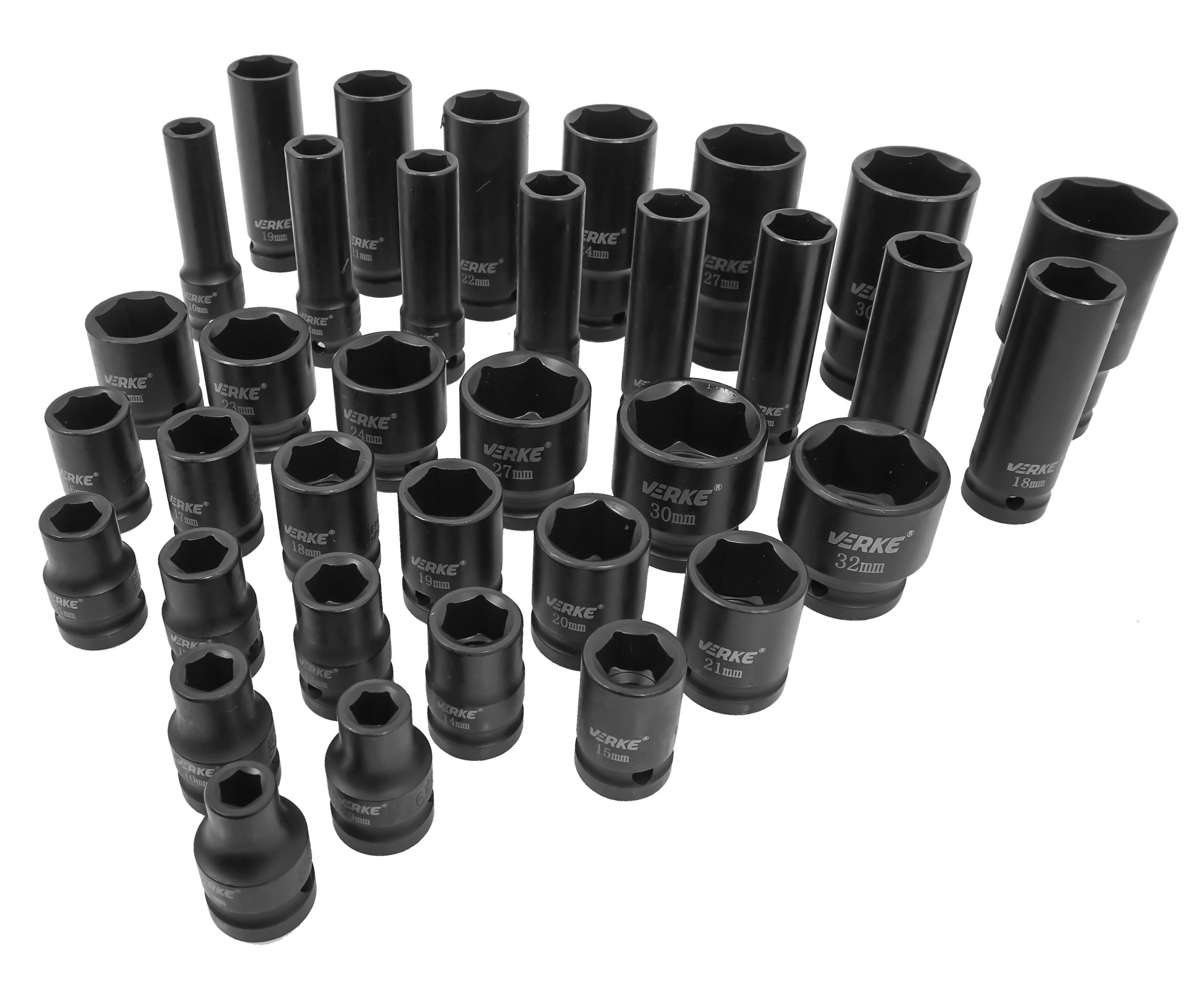 NASADKI UDAROWE DŁUGIE I KRÓTKIE 1/2" 35 SZT 8-32mm VERKE - obrazek 6