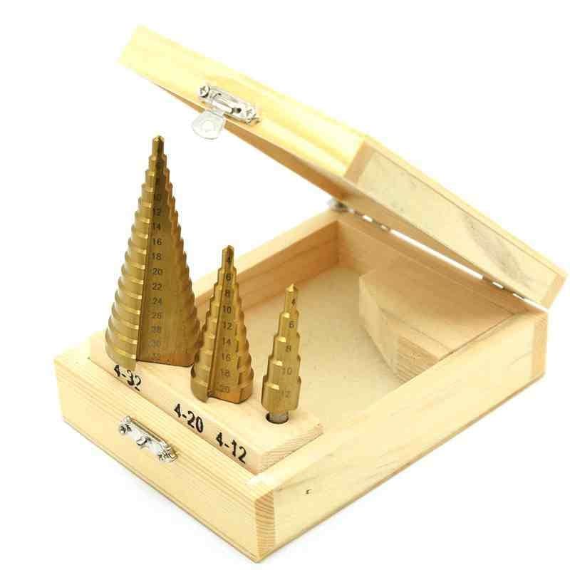 WIERTŁA STOPNIOWE HSS-TiN 4-32 MM 3 SZT. VERKE - obrazek 5