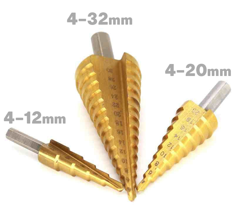 WIERTŁA STOPNIOWE HSS-TiN 4-32 MM 3 SZT. VERKE - obrazek 12