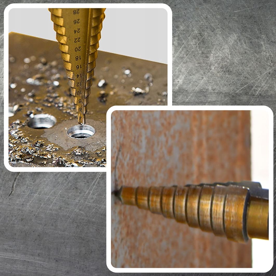 WIERTŁA STOPNIOWE HSS-TiN 4-32 MM 3 SZT. VERKE - obrazek 20