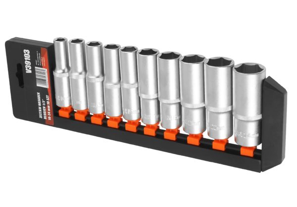KLUCZE NASADOWE DŁUGIE 1/2 NASADKI ZESTAW KLUCZY NASADOWYCH NASADEK 10-24mm VERKE - obrazek 4
