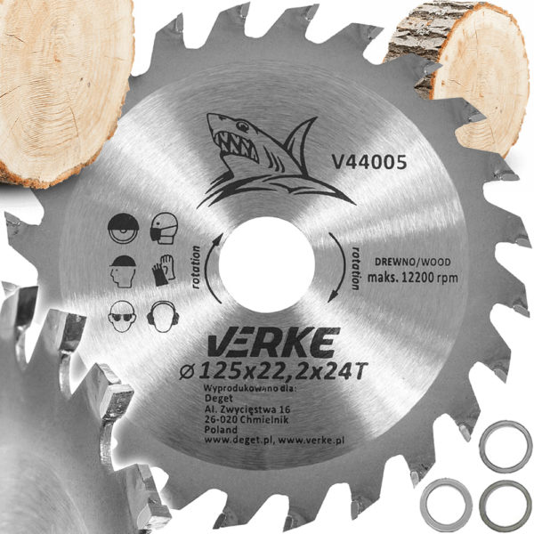 TARCZA WIDIOWA 125mm*22.2mm*24T VERKE