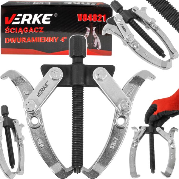 ŚCIĄGACZ DO ŁOŻYSK DWURAMIENNY ŚRUBOWY 4” VERKE