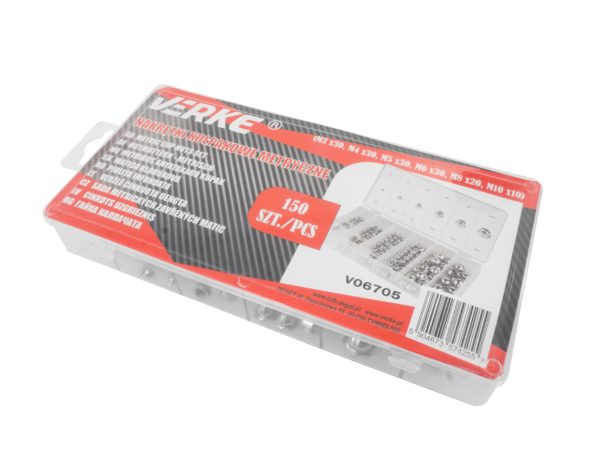 NAKRĘTKI KOŁPAKOWE METRYCZNE M3-M10 150 SZT VERKE - obrazek 14