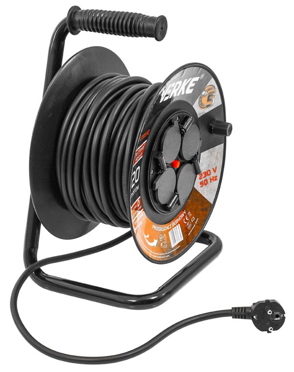 PRZEDŁUŻACZ BĘBNOWY 3x1,5mm, 20m NA BĘBNIE VERKE - obrazek 5