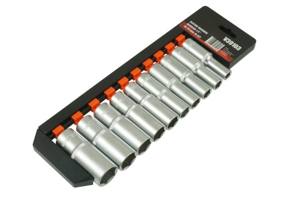 KLUCZE NASADOWE DŁUGIE 1/2 NASADKI ZESTAW KLUCZY NASADOWYCH NASADEK 10-24mm VERKE - obrazek 5