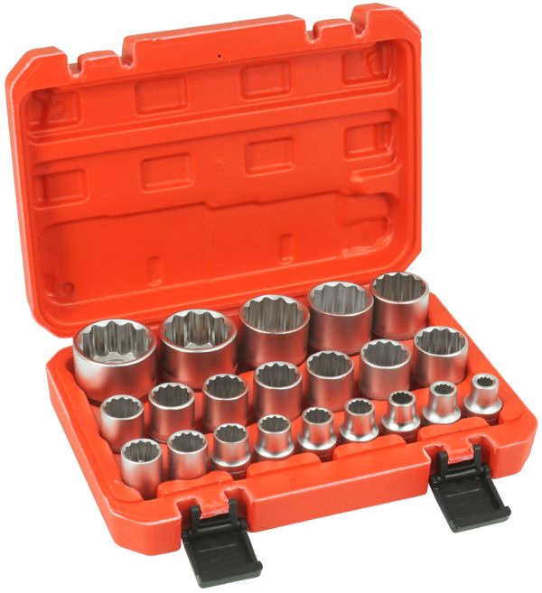 KLUCZE NASADOWE 1/2 NASADKI SPLINE 12 KĄTNE DWUNASTOKĄTNE 8-36mm ZESTAW VERKE - obrazek 4