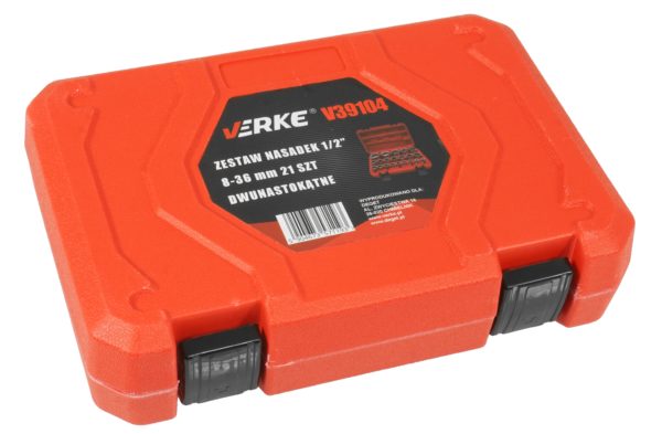 KLUCZE NASADOWE 1/2 NASADKI SPLINE 12 KĄTNE DWUNASTOKĄTNE 8-36mm ZESTAW VERKE - obrazek 5