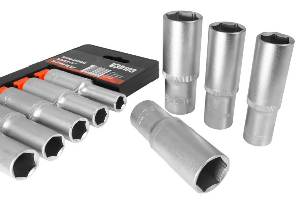 KLUCZE NASADOWE DŁUGIE 1/2 NASADKI ZESTAW KLUCZY NASADOWYCH NASADEK 10-24mm VERKE - obrazek 7