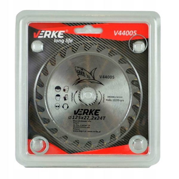 TARCZA WIDIOWA 125mm*22.2mm*24T VERKE - obrazek 4