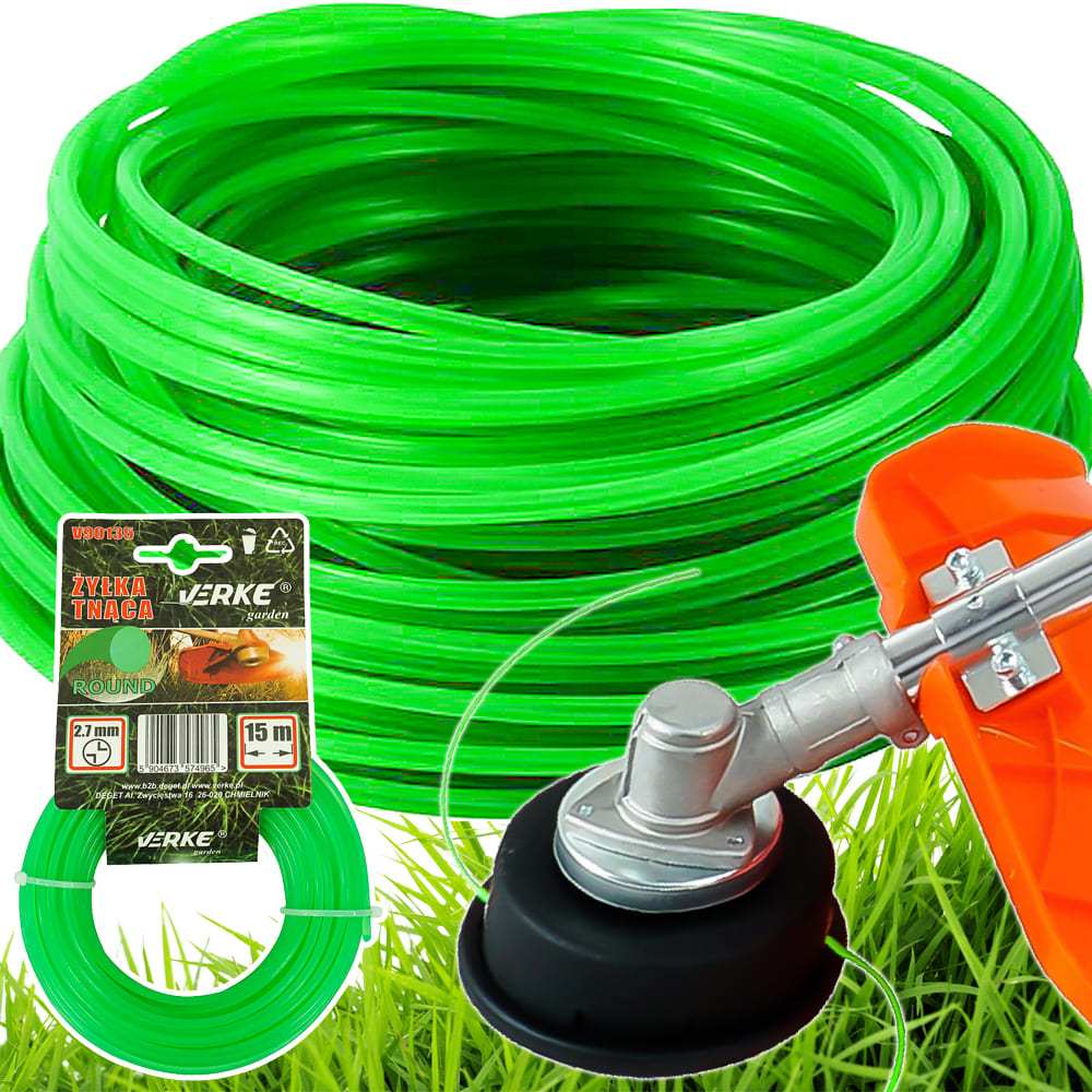 ŻYŁKA DO KOSY SPALINOWEJ OKRĄGŁA 2,7 mm 15m VERKE GARDEN