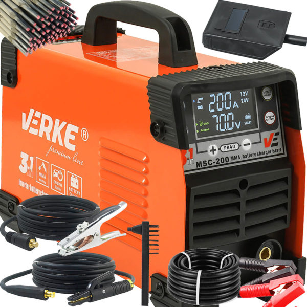 SPAWARKA Z PROSTOWNIKIEM I ROZRUCHEM 200A VERKE PREMIUM LINE