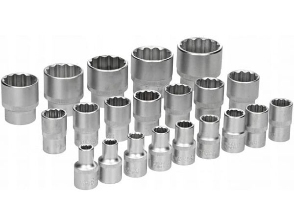 KLUCZE NASADOWE 1/2 NASADKI SPLINE 12 KĄTNE DWUNASTOKĄTNE 8-36mm ZESTAW VERKE - obrazek 9
