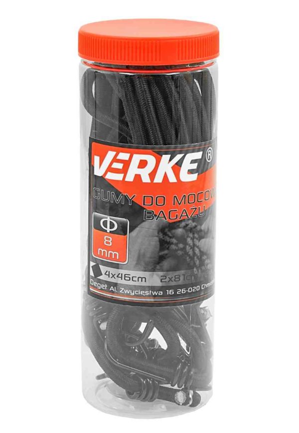 GUMY DO MOCOWANIA BAGAŻU 8 mm, 8 SZTUK HACZYKI V2 VERKE - obrazek 6