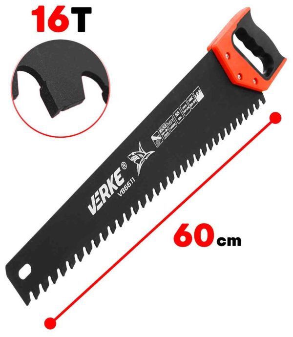PIŁA RĘCZNA DO GAZOBETONU 600MM 32/16T TEFLONOWA 65MN VERKE - obrazek 4