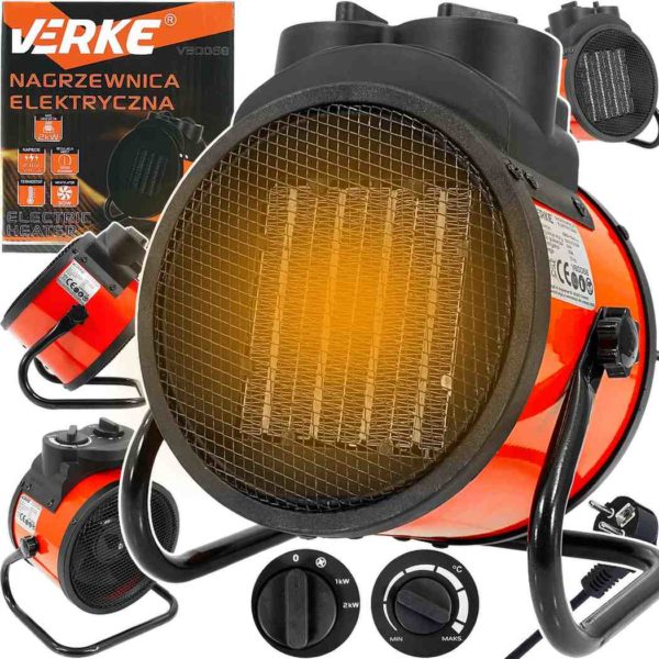 NAGRZEWNICA ELEKTRYCZNA 230 V, 2 kW VERKE