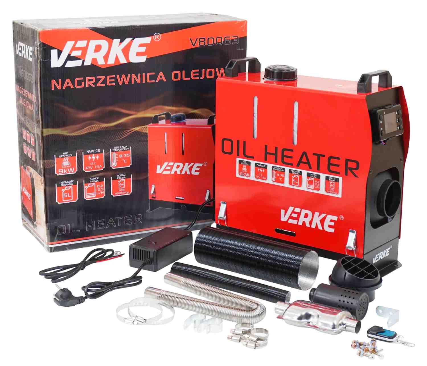 NAGRZEWNICA OLEJOWA 9 kW VERKE - obrazek 6