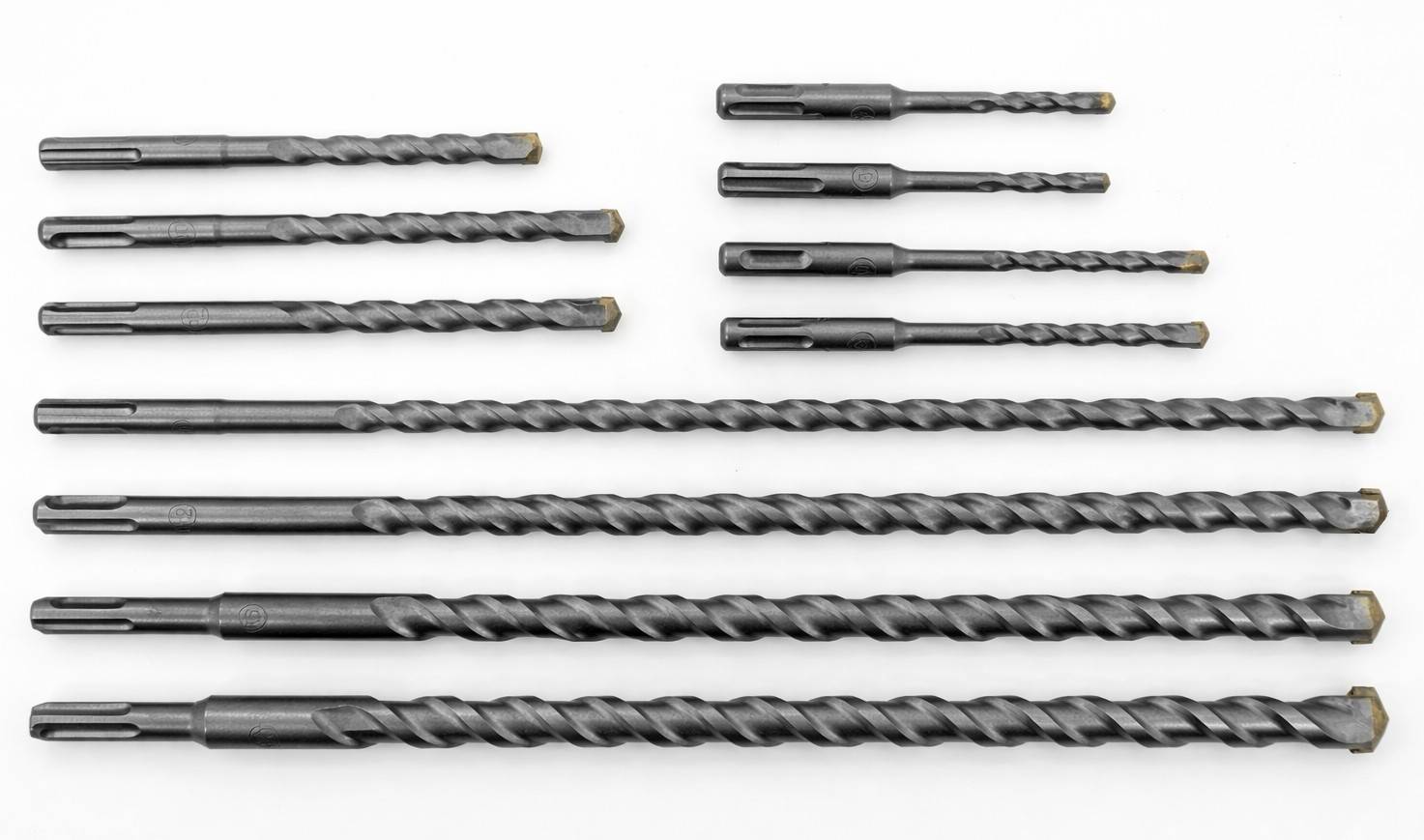 WIERTŁA DO BETONU ZESTAW WIERTEŁ S4 I DŁUT SDS+ 9+3 szt ETUI - obrazek 4