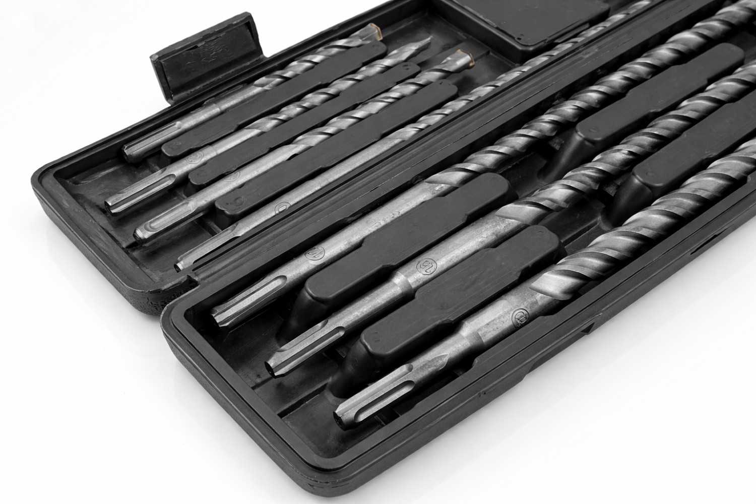 WIERTŁA DO BETONU ZESTAW WIERTEŁ S4 I DŁUT SDS+ 9+3 szt ETUI - obrazek 5